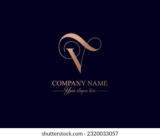 V logo. V letter logo template elements. personal monogram. Vector elegant logo. letter V logo design letter V luxurious