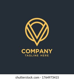 V Logo For Luxury Business Logo Stock Image And Vector 