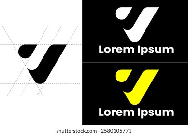 V Logo - Minimalist Geometric Logo: A Monochrome, High-Contrast, and Versatile Design