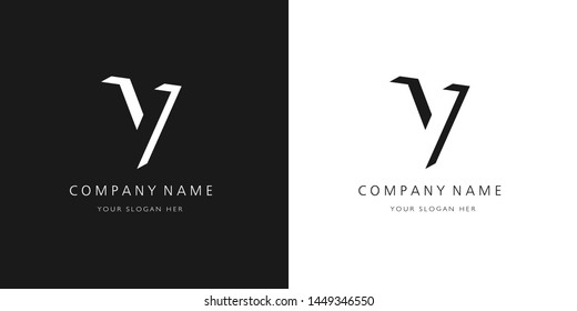 v logo, modern 3d design letter character	