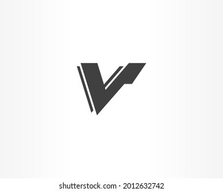 V Logo with modern concept icon