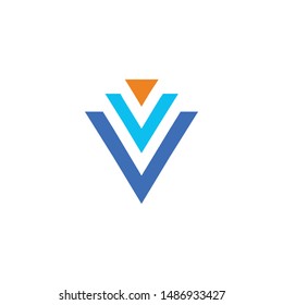 V logo, modern style V logo icon