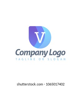 V LOGO MODERN TEMPLATE