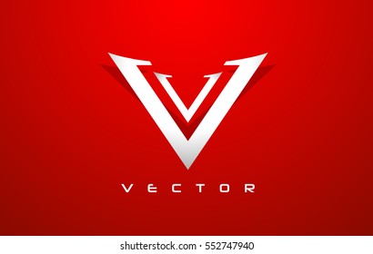 V Logo Monogram. Letter V Simple Clean Line Monogram Design.