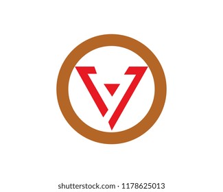 V logo and Symbol vector