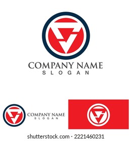 V Logo and symbol vector template