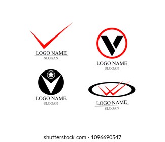 v logo and symbols 