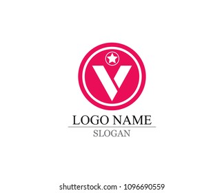v logo and symbols 