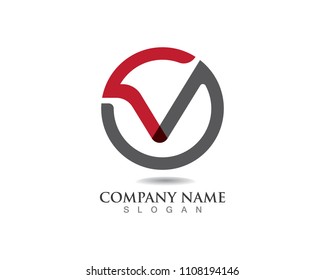 V logo and symbols