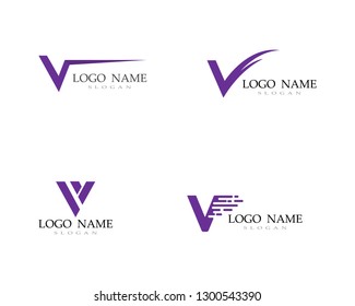 V Logo And Symbols Template Icons Vector
