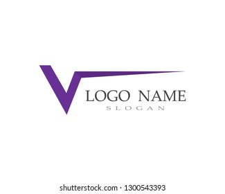 V logo and symbols template icons vector
