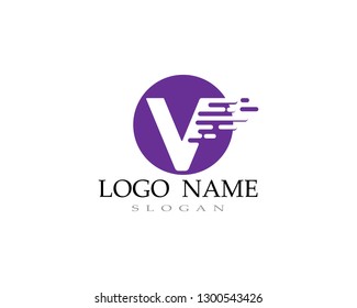 V logo and symbols template icons vector
