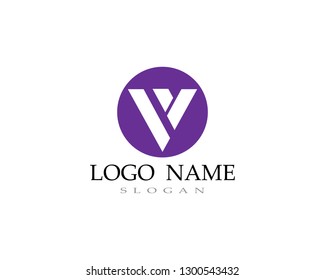 V logo and symbols template icons vector
