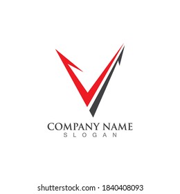 V Logo Template vector icon illustration design