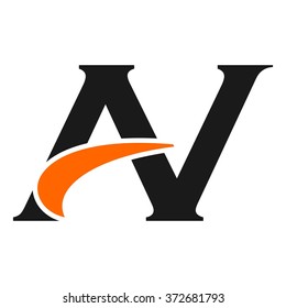 a and v logo vector.