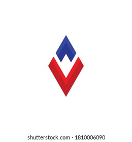 V logo vector illustration design