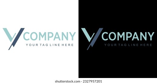 V logo vector is simple and cool