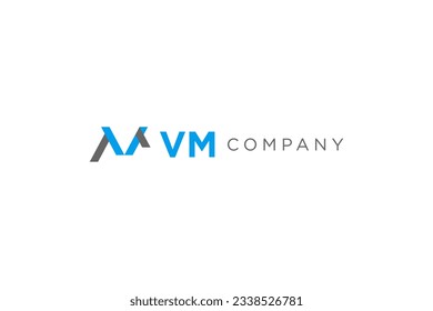 V M initial letter logo design icon symbol business financial consulting