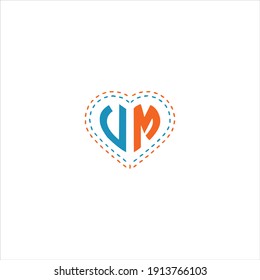 V M letter logo vector design. vm monogram