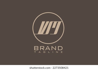 v and m letters modern simple logo design