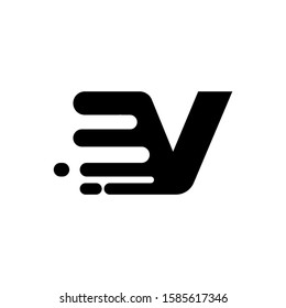 V Melted Logo Design. Melted Logo With Simple And Elegant Design