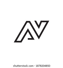 Un concepto de logotipo de letra mínima V. Emblema Monograma monocromo de la línea premium Alphabet. Símbolo gráfico para la identidad empresarial. Elemento de plantilla de diseño gráfico de vector