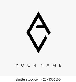 Concepto de logotipo de letra mínima A y V. Emblema Monograma monocromo de la línea premium Alphabet. Símbolo gráfico para la identidad empresarial. Elemento de plantilla de diseño gráfico de vector