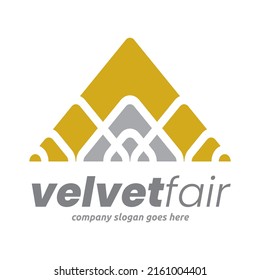 V A model brand logo can be suitable for fashionable fabric brand, carpet industry of global market, corporate and industrial fashion house, shopping mall, stylish and fashionable shopping mart.