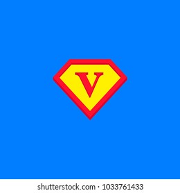 v modern letter logo template