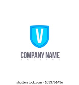 v modern letter logo template