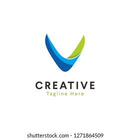 V monogram logo design inspiration