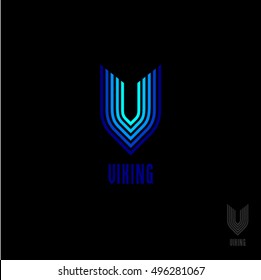 Monograma V. Logo de Viking. Icono de letra V