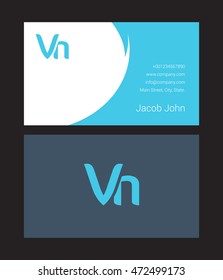 V & N Joint letter logo with Business card