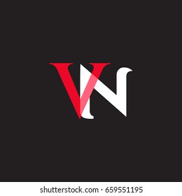 Monogram N Letter Logo Tattoo Lettering Stock Vector Royalty Free