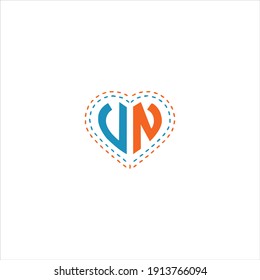 Diseño vectorial del logotipo de la letra V N. monograma vn