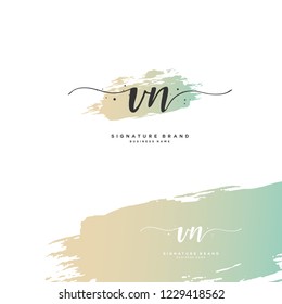 V N VN Initial logo template vector