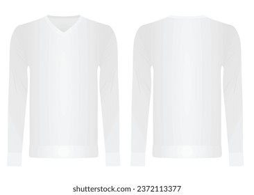 V neck cardigan. vector illustration