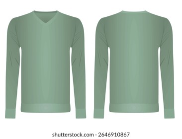V neck cardigan. vector illustration	