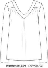 v neck long sleeve blouse, long sleeve woman blouse