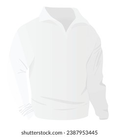 V neck long sleeve t shirt. vector