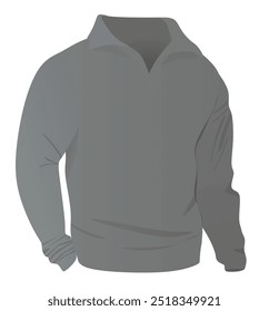 V neck long sleeve t shirt. vector