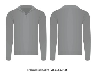 V neck long sleeve t shirt. vector