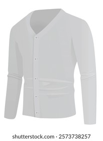 V neck long sleeve t shirt. vector