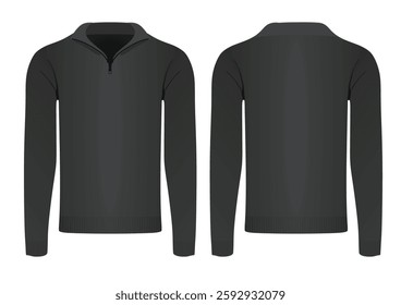 V neck long sleeve t shirt. vector