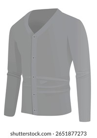V pescoço manga comprida t camisa. vetor	