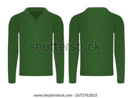 V neck long sleeve t shirt. vector	