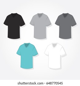 V Neck Shirt Vector Pack