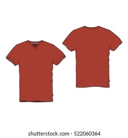 V Neck Tee Shirt Template