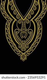 V nect T shirt geometric pattern ethnic oriental traditional .Floral necklace embroidery design for fashion man or women. background,wallpaper,clothing ,shirt,India,wrapping,ikat,art,vintage,print.
