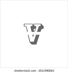 V number vector logo design company